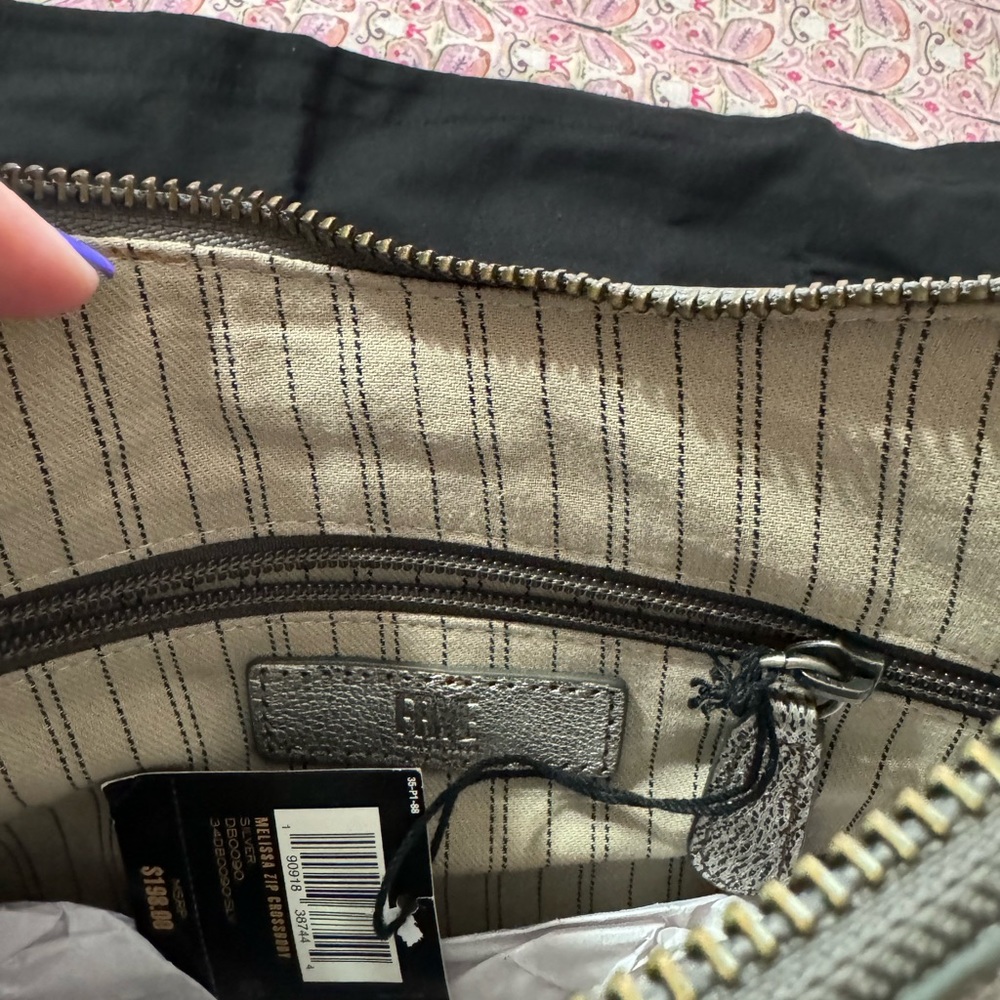 Frye Melissa crossbody silver NWT’s - Picture 8 of 8